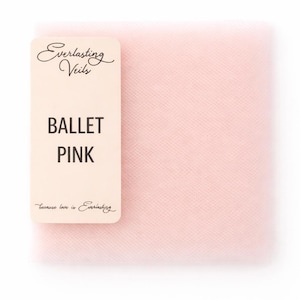 Blush Pink Wedding Veil: Soft Bridal Illusion Tulle, Raw Edge image 7