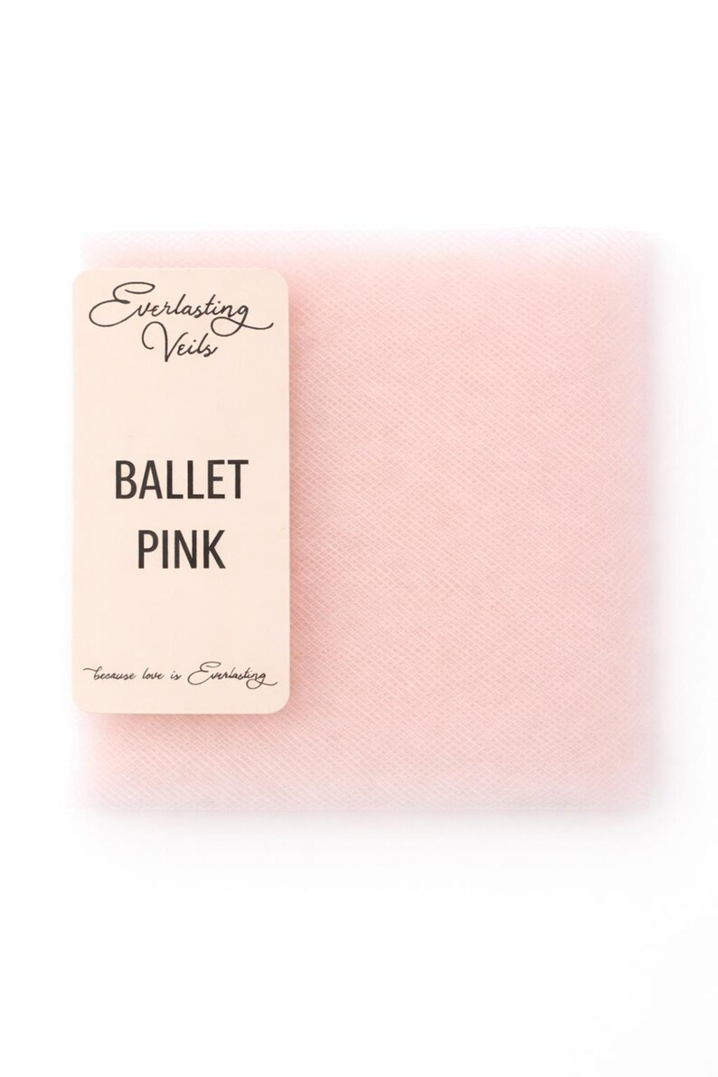 Blush Pink Wedding Veil: Soft Bridal Illusion Tulle, Raw Edge image 7