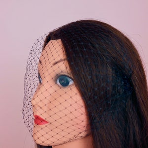 Black Birdcage Veil, Bandeau Veil, French Netting Veil, Birdcage Veil, Simple Birdcage Veil, White Birdcage, Black Veil, Black Dot Veil