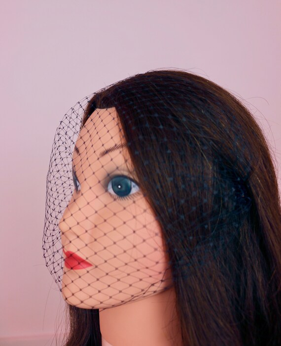 Black Birdcage Veil, Bandeau Veil, French Netting Veil, Birdcage Veil, Simple Birdcage Veil, White Birdcage, Black Veil, Black Dot Veil