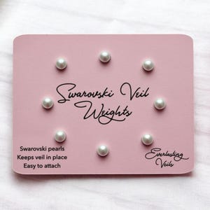 Swarovski Pearl Veil Weights, Pearl Veil Weights, Veil Weights, Wedding Veil Weights, Gift for Bride, Magnetic Veil Weights