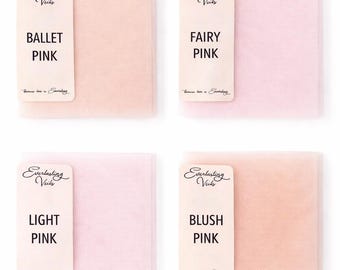 Pink Veil Tulle Swatches | Bridal Pink Color Samples