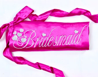 Personalisierte Satin Brautjungfer Robe: Brautparty, die bereit Roben ist