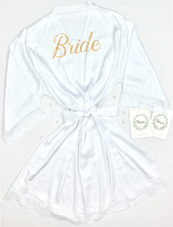 Bridal Robe, Wedding Robe, Silk Lace Robes, Bridesmaid Robes, Bride Robes, Custom Robes, Personalized Robes, Bridesmaid Gifts, Bridal Shower