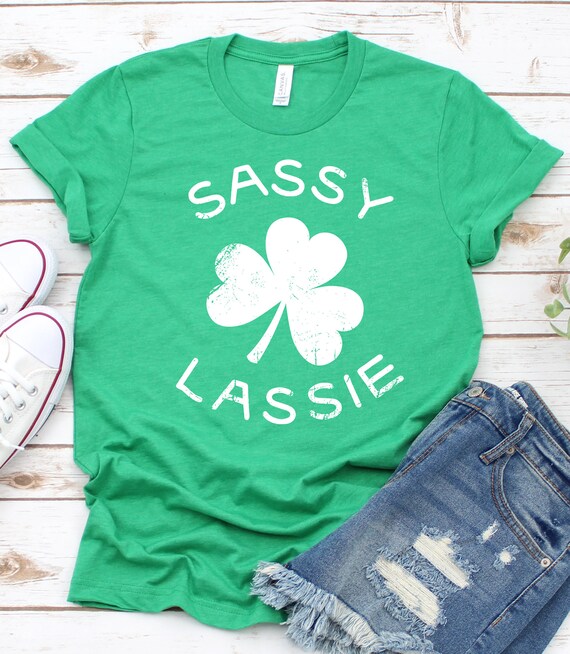 Sassy Irish Lassie Irish Green Adult Sweatshirt St Patricks Day