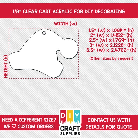 Package of 2.5 Human Brain Acrylic Craft Blank for DIY Projects