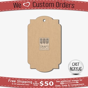 Clear Acrylic Gift Tag Blank: DIY Craft Ornament (3mm)