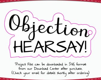 Objection Hearsay Acrylic Keychain Blank: DIY Craft Shape