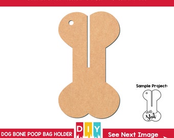 Package of Dog Bone Shaped Poop Bag Holder Craft Blanks for DIY Projects