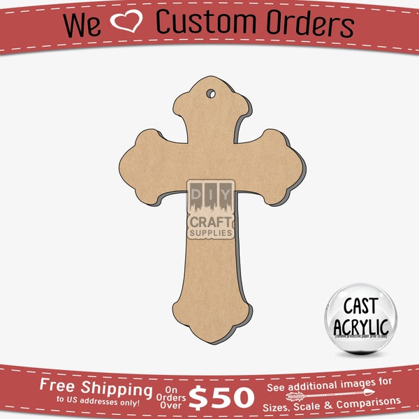 Sacred Cross, Cross, Religious Cross, Keychain, Badge Reel, Craft Blank, DIY Craft, Acrylic Blank for Key Chain and Crafting