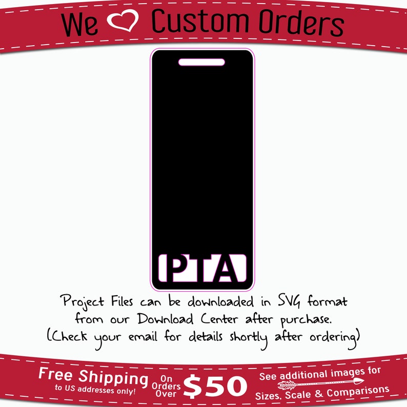 Pta Lettering PTA Acrylic Badge Buddy Blank: Laser Cut Clear Acrylic - Etsy Canada