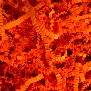 1 pound Orange Crinkle Cut Paper, Shredded Paper, Gift Paper Filler, Gift Basket Filler, Easter Basked Filler, Crinkle Paper Shreds