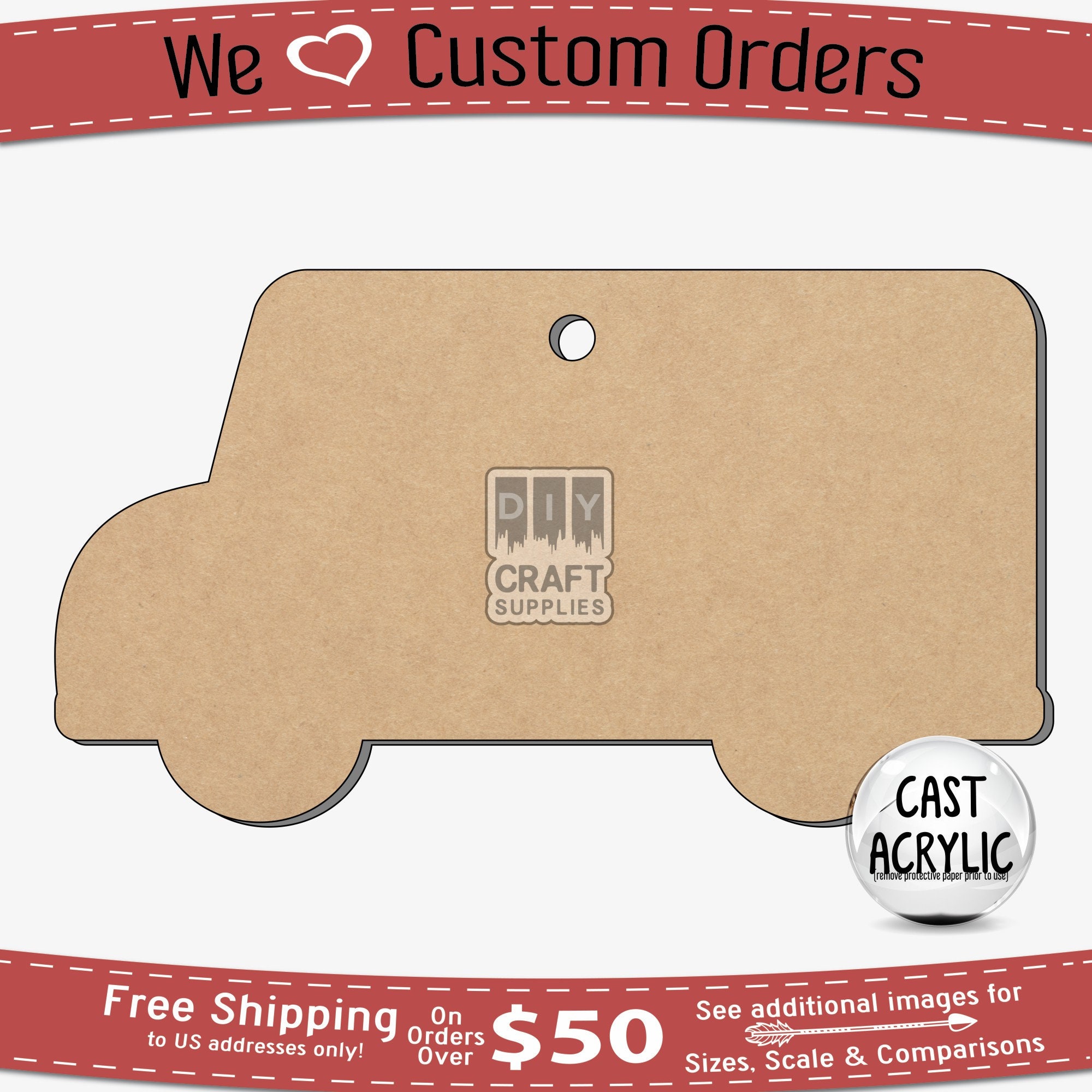 School Bus Side View, School Bus, Craft, Blank, Phone Grip, Bus Driver, Keychain, Badge Reel, Acrylic