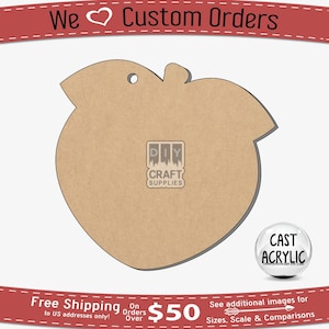Peach, Just Peachy, Badge Reel, Keychain, Phone Grip, DIY, Craft, Blank, Shape, Acrylic, Plastic