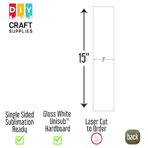 3"x15" rechthoek sublimatie hardboard blanco, rechthoek sublimatie blanco, sublimatie ambachtelijke blanco, sublimatie teken ambachtelijke blanco