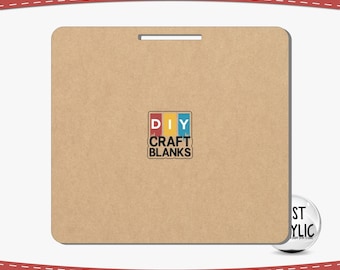 HEB Acryl Namensschild Buddy Blank: Horizontales Namensschild (8,5 x 8 cm)