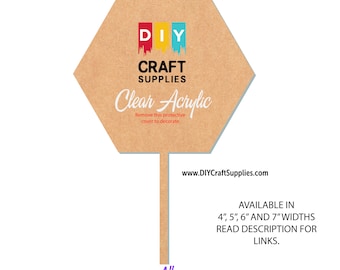 Clear Acrylic Hexagon Cake Topper Blanks: DIY Crafting