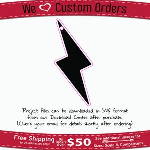 Bliksemschicht acryl craft blanco met SVG-projectbestand voor knutselaars