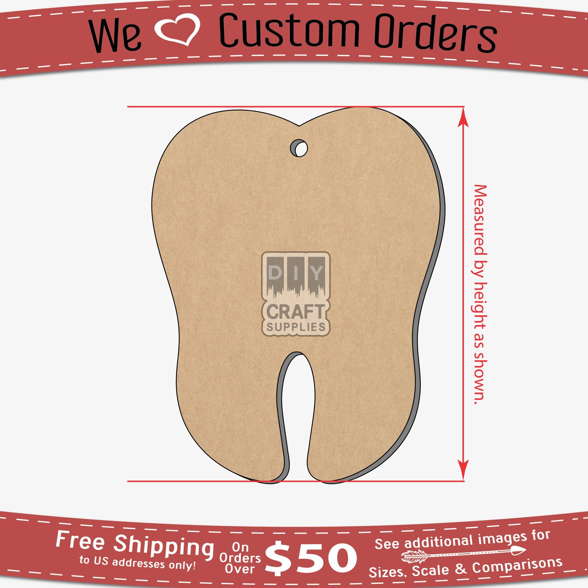 Tooth Acrylic Shape Dentist Acrylic Shaped Blank Unfinished Etsy