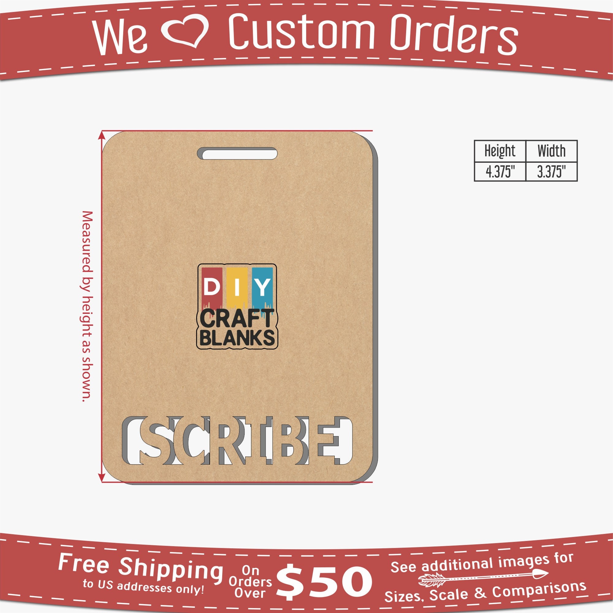 Scribe Badge Buddy: Laser Cut Clear Acrylic, Horizontal - Etsy