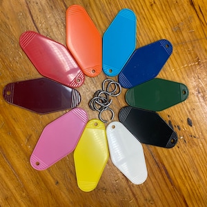 Étiquette pour motel de style vintage : porte-clés en plastique losange