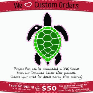 Sea Turtle Keychain Blank: Clear Acrylic Craft Shape (3mm)