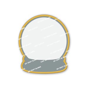 Blank Snowglobe, Snowglobe, Empty Snowglobe, Keychain, Badge Reel, DIY, Craft, Blank, Phone Grip