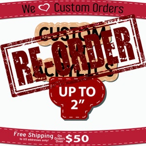 Reorder of previously made 2&quot; Custom Cut Clear Cast Acrylic Blanks