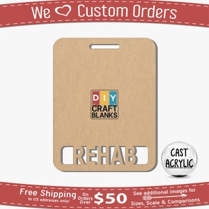 Badge Buddy for Rehab, Rehab Badge Buddy, Rehabilitation, Horizontal Badge Buddy, Large Badge Buddy