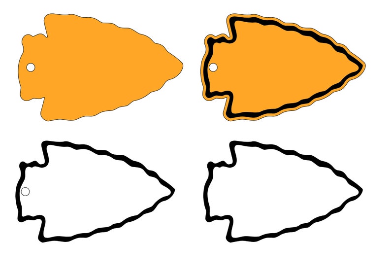 Package of Arrowhead Acrylic Craft Blanks Etsy