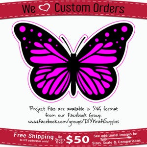 Butterfly Acrylic Craft Blank - Clear, Laser Cut Shape