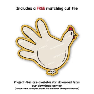 May include: A white chicken-shaped balloon with a yellow outline. The balloon is in the shape of a chicken with its wings outstretched and its head turned to the side. The balloon is a cut file that can be used for crafting projects.