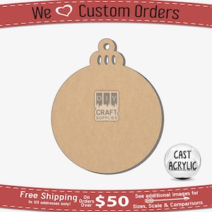 Christmas Ornament, Holiday Ornament, Christmas Craft Blank