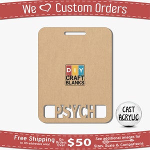 Badge Buddy for Psych, Psych Badge Buddy, Psychiatry, Horizontal Badge Buddy, Large Badge Buddy
