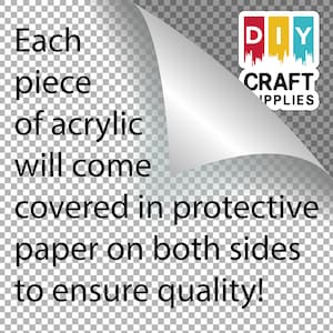K&ouml;nnte beinhalten: Jedes St&uuml;ck Acryl wird mit einer Schutzfolie auf beiden Seiten geliefert, um die Qualit&auml;t zu gew&auml;hrleisten! DIY CRAFT SUPPLIES