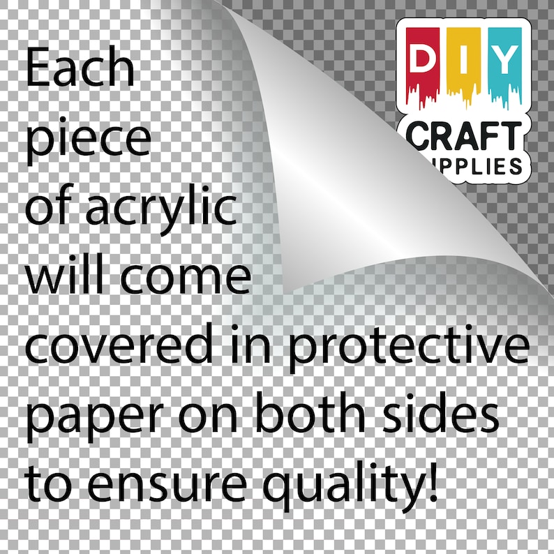 K&ouml;nnte beinhalten: Jedes St&uuml;ck Acryl wird mit einer Schutzfolie auf beiden Seiten geliefert, um die Qualit&auml;t zu gew&auml;hrleisten! DIY CRAFT SUPPLIES