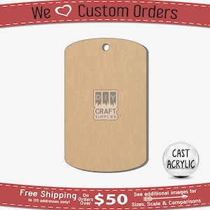 Dog Tag, Militaire Dog Tag, Sleutelhanger, Badge Reel, Telefoongreep, Craft Blank