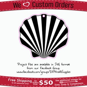 Könnte beinhalten: Schwarze und weiße gestreifte Muschel-SVG-Schnittdatei. Projektdateien sind im SVG-Format in unserer Facebook-Gruppe verfügbar: www.facebook.com/groups/DIYKraftSupplies. Kostenloser Versand für Bestellungen über 50 € an Adressen in Deutschland.
