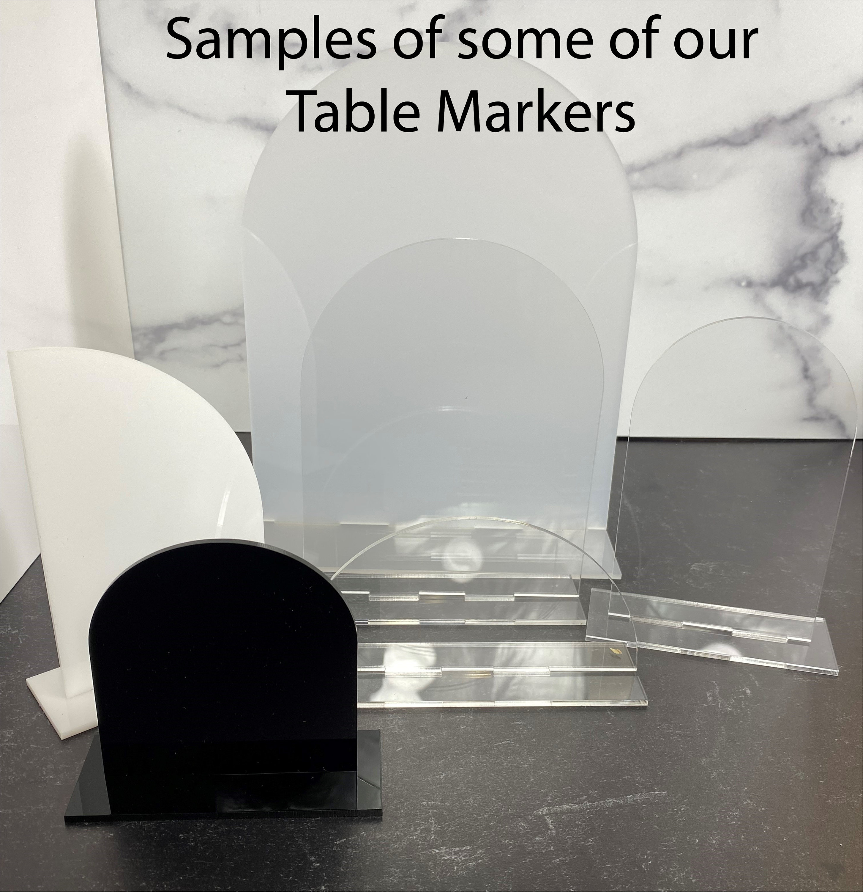 DIY Blank Arched Acrylic Table Number Sign DIY Modern Arched Etsy