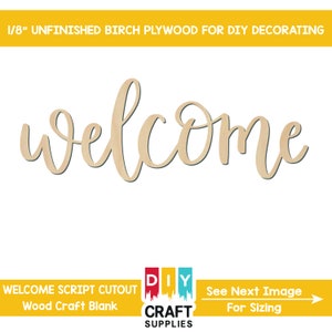 Welcome Sign, Welcome Cutout, Welcome Craft, Wall Hanger, Door Hanger, Welcome Hanger, Welcome Blank