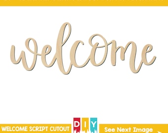 Welcome Sign, Welcome Cutout, Welcome Craft, Wall Hanger, Door Hanger, Welcome Hanger, Welcome Blank