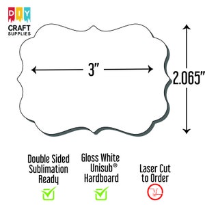 3" rechthoek Benelux hardboard blanco, Benelux sublimatie blanco, sublimatie ambachtelijke blanco, foto ambachtelijke blanco