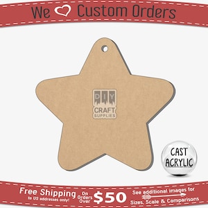 Star Acrylic Blank for Key Chain and Crafting