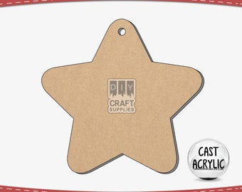 Star Acrylic Blank for Key Chain and Crafting