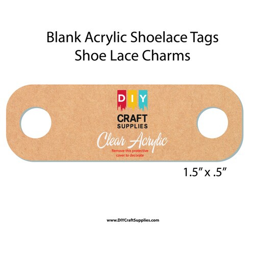 Package of 24 Shoelace Charm Acrylic Blanks 12 Pair of Etsy