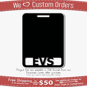 Acrylic Badge Buddy for EVS - Horizontal ID Holder