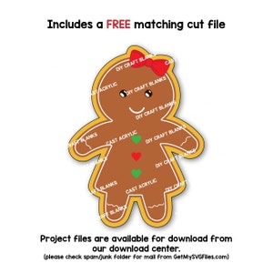Gingerbread Woman, Gingerbread Lady, Gingerbread Girl, Keychain, Badge Reel, DIY, Craft, Blank, Phone Grip