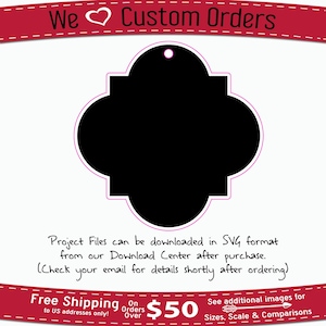Quatrefoil Acrylic Blank: DIY Keychain, Badge Reel, Craft Shape