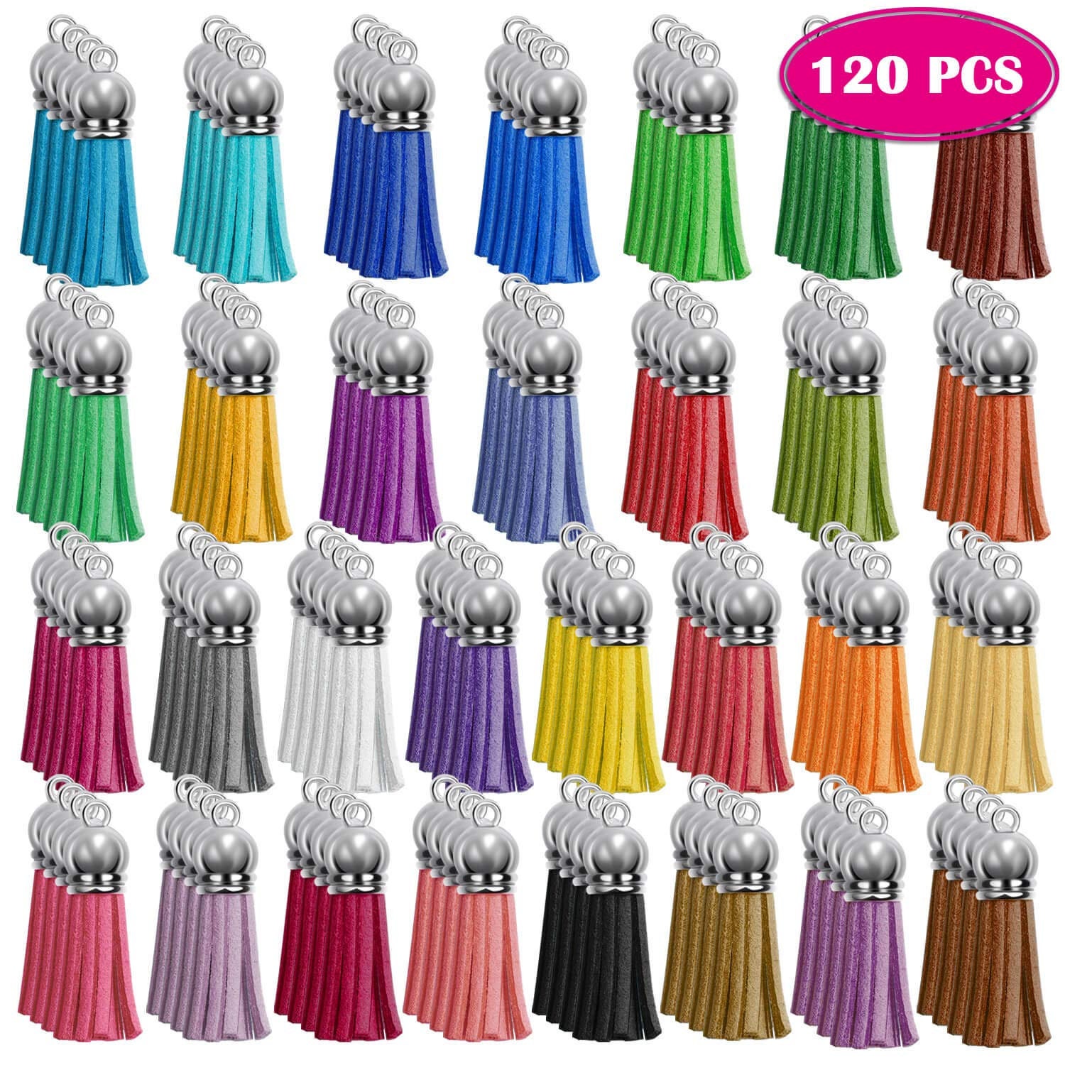 120 Peice Keychain Tassels Acrylic Keychain Blanks DIY Etsy