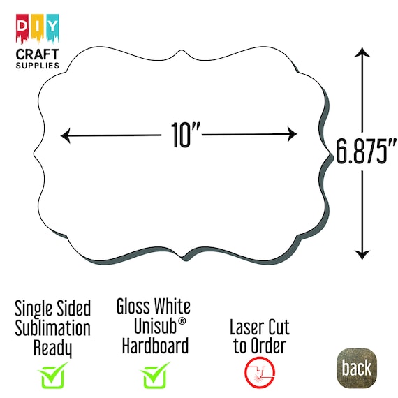 Unisub Sublimation Blank Hardboard Mini Clipboard